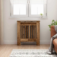 vidaXL Radiator Cover Old Wood 78 x 19 x 81.5 cm Engineered Wood 1