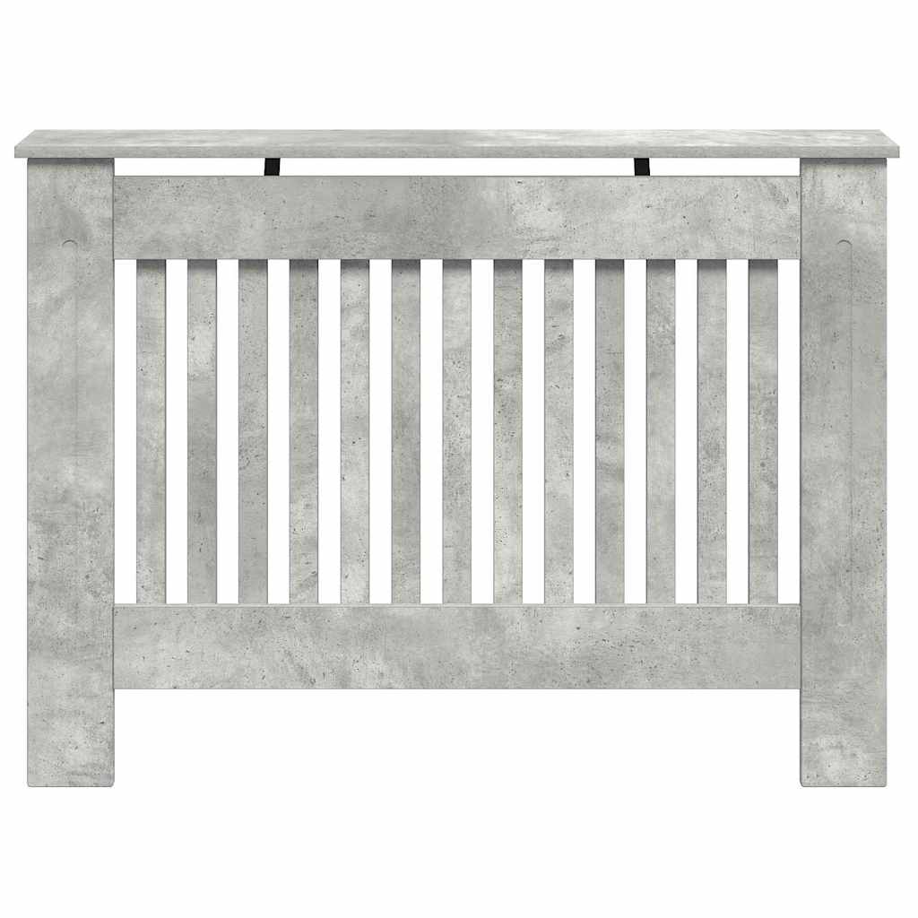vidaXL Radiator Cover Concrete Grey 112 x 19 x 81.5 cm Engineered Wood 4