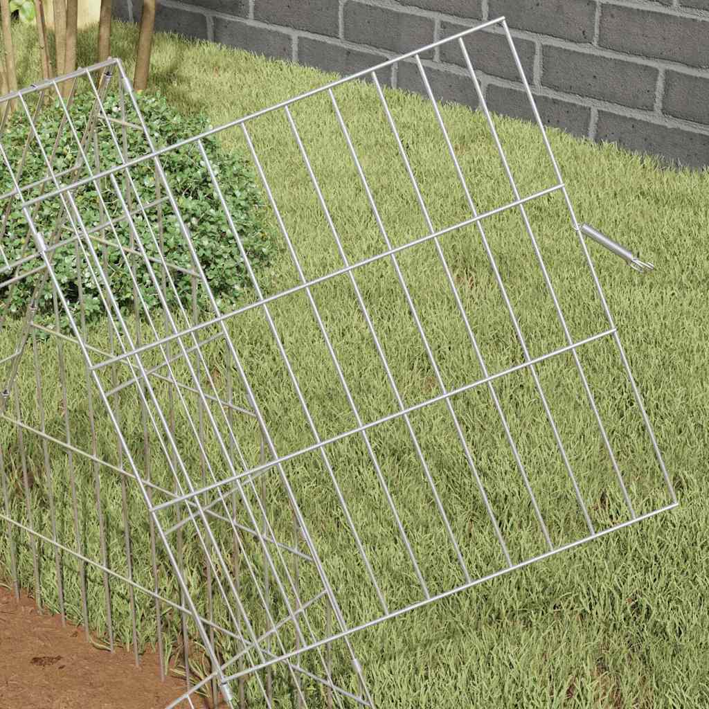 vidaXL Rabbit Cage Silver 215 x 55 x 55 cm Galvanised Steel 4