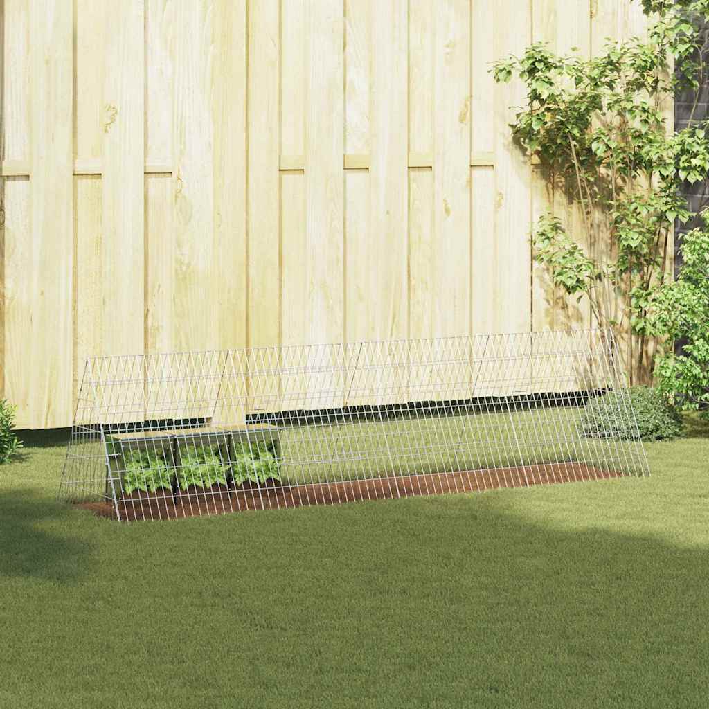 vidaXL Rabbit Cage Silver 215 x 55 x 55 cm Galvanised Steel 1