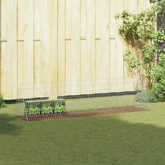 vidaXL Rabbit Cage Silver 215 x 55 x 55 cm Galvanised Steel 1