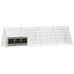 vidaXL Rabbit Cage Silver 215 x 55 x 55 cm Galvanised Steel 3