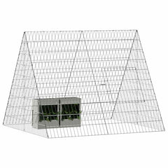 vidaXL Rabbit Cage Silver 110 x 100 x 85 cm Galvanised Steel 3
