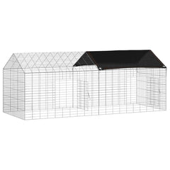 vidaXL Rabbit Cage Silver 200 x 78 x 78 cm Galvanised Steel 6