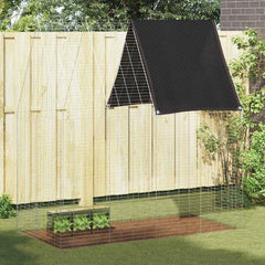 Rabbit Cage Silver 100 x 100 x 210 cm Galvanised Steel 202 cm with roof