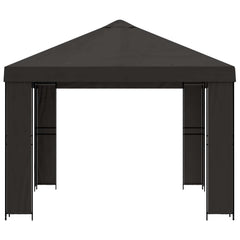 Gazebo 4 x 3 m Polyester and Steel 190 gsm without Sidewall Anthracite