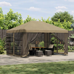 Garden Gazebo with Sidewalls 4 x 3 m Polyester and Steel with 4 Sidewalls Beige