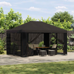 Garden Gazebo with Sidewalls 4 x 3 m Polyester and Steel with 4 Sidewalls Anthracite