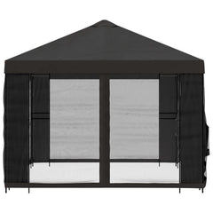 Garden Gazebo with Sidewalls 4 x 3 m Polyester and Steel with 4 Sidewalls Anthracite