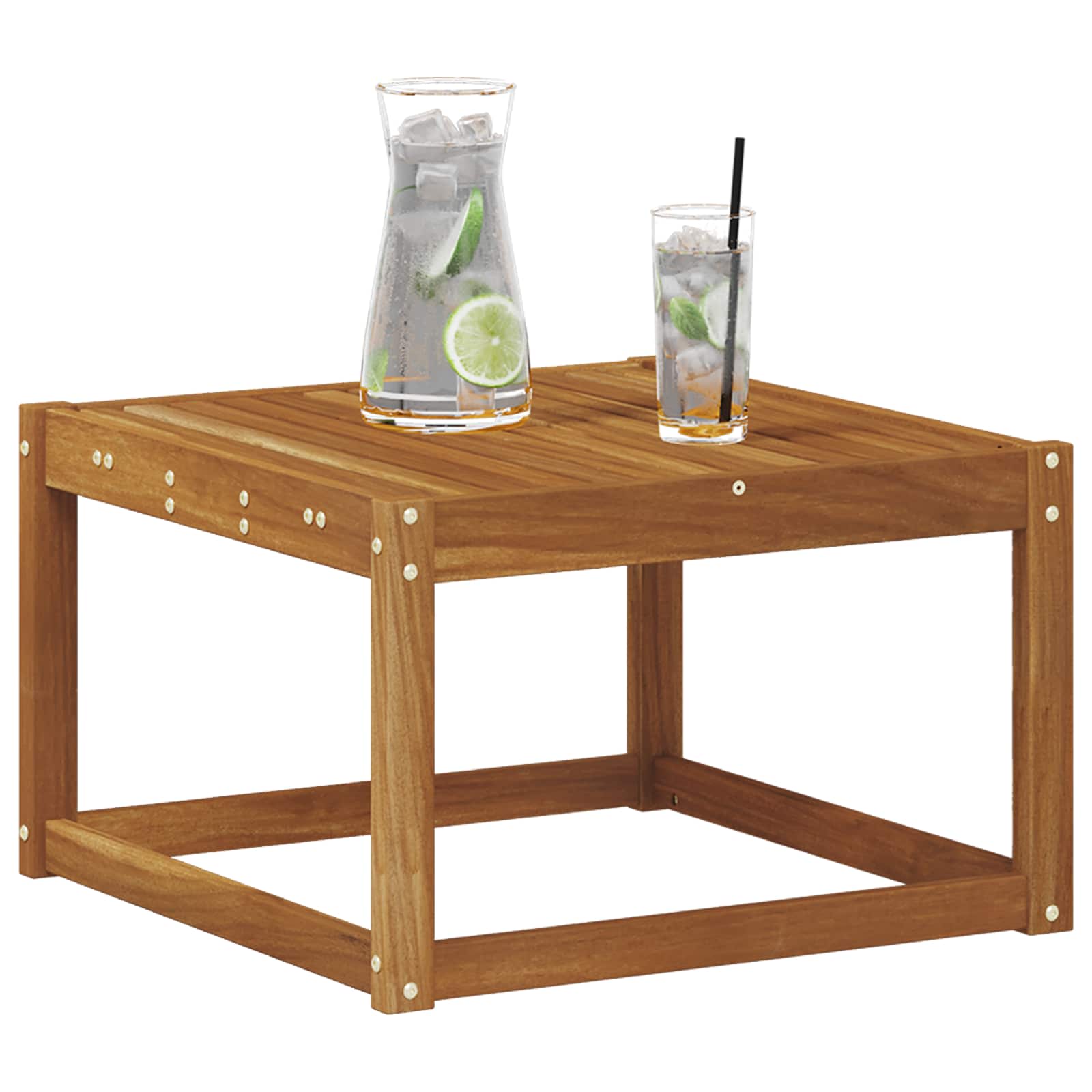 vidaXL Outdoor Table Solid Acacia Wood Natural 59 x 59 x 37 cm 3