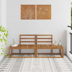 Outdoor Middle and Corner Sofa 2 Piece Natural 2x end