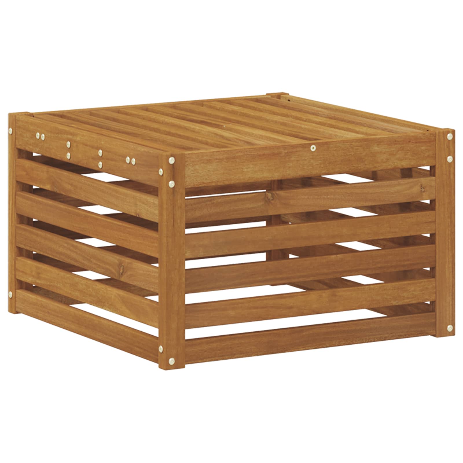 vidaXL Outdoor Footstool Solid Acacia Wood Natural 59 x 59 x 37 cm 2