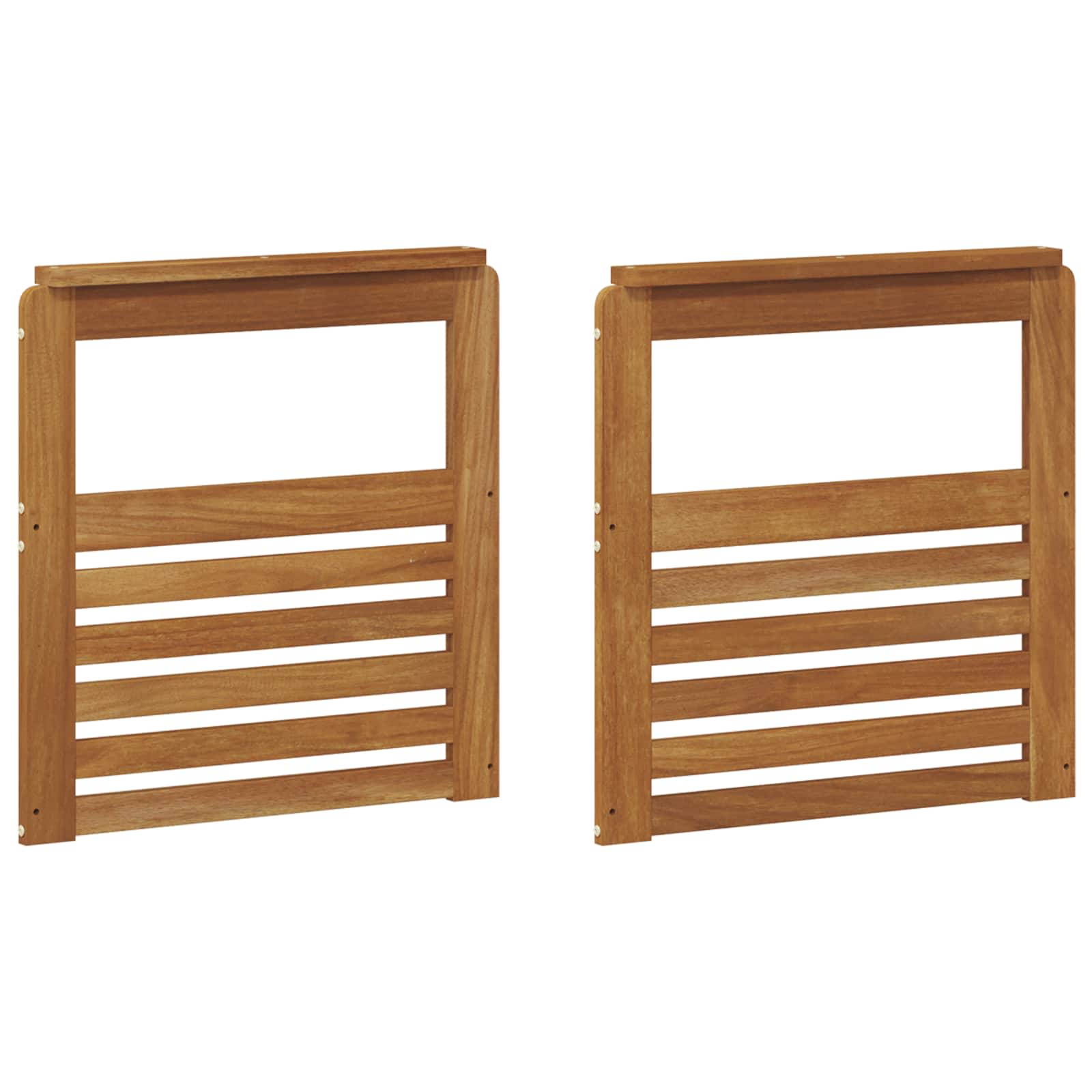 vidaXL Armrests 2 pcs Brown 59 x 6 x 61 cm Solid Acacia Wood 2