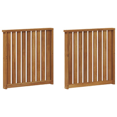 vidaXL Armrests 2 pcs Brown 60 x 6 x 61 cm Solid Acacia Wood 2