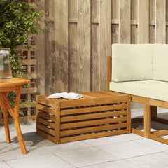 vidaXL Outdoor Stool Bench Solid Acacia Wood Natural 79 x 43 x 37 cm 1