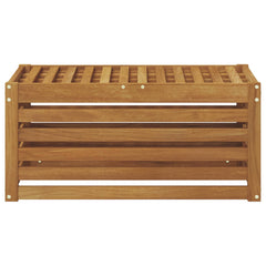 vidaXL Outdoor Stool Bench Solid Acacia Wood Natural 79 x 43 x 37 cm 4