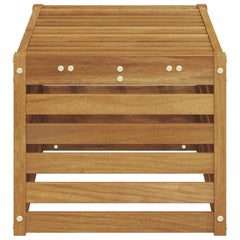 vidaXL Outdoor Stool Bench Solid Acacia Wood Natural 79 x 43 x 37 cm 5
