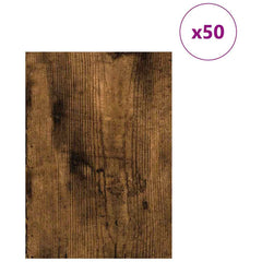 vidaXL Decor Panels 50 pcs Smoked Oak 21 x 30 x 0.27 cm 3