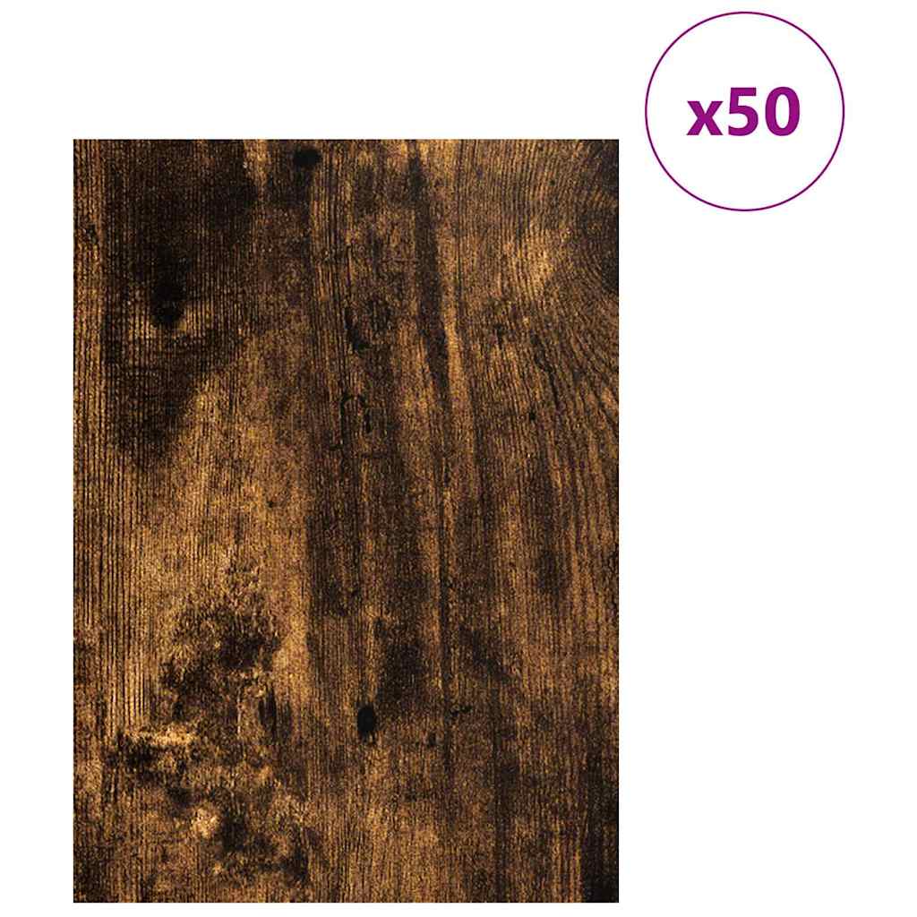 vidaXL Decor Panels 50 pcs Smoked Oak 30 x 42 x 0.27 cm 3