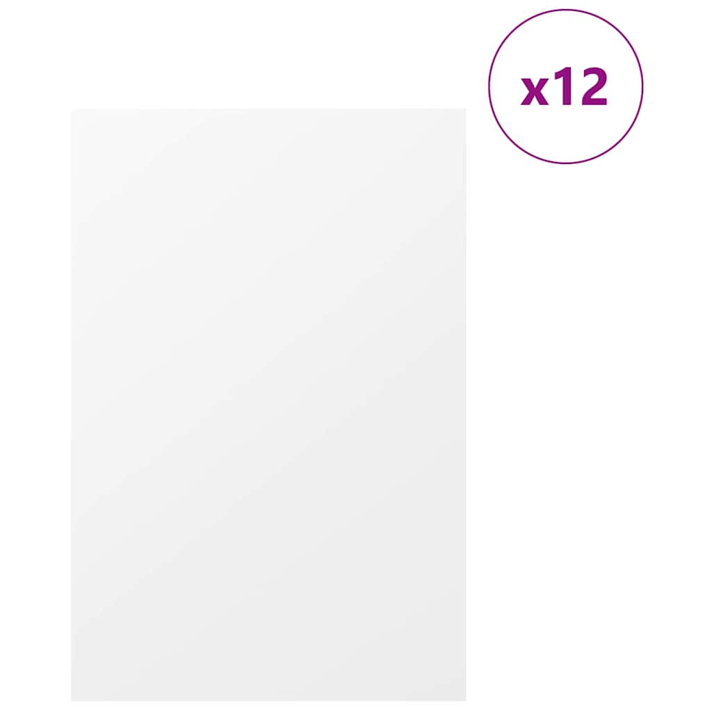 vidaXL Decor Panels 12 pcs White 40 x 60 x 0.27 cm Engineered Wood 3