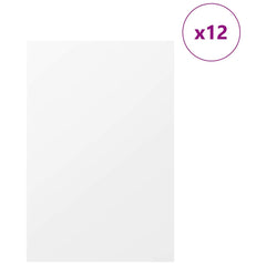 vidaXL Decor Panels 12 pcs White 40 x 60 x 0.27 cm Engineered Wood 3