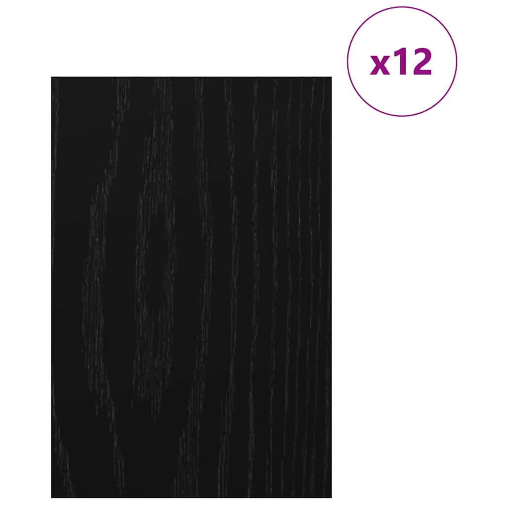vidaXL Decor Panels 12 pcs Black Oak 40 x 60 x 0.27 cm Engineered Wood 3
