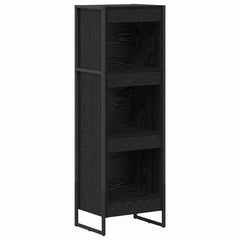 vidaXL Book Cabinet 40 x 30 x 121 cm Engineered Wood Black Oak 2