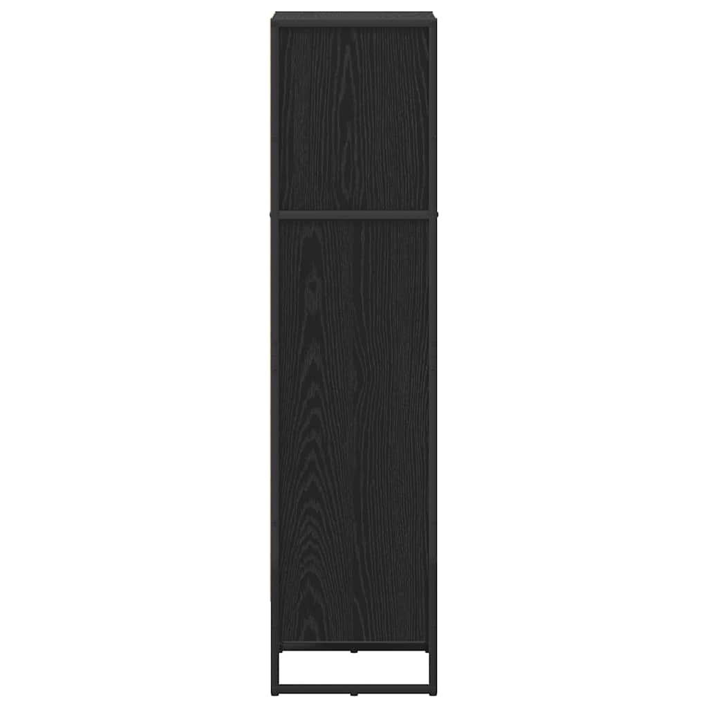 vidaXL Book Cabinet 40 x 30 x 121 cm Engineered Wood Black Oak 6
