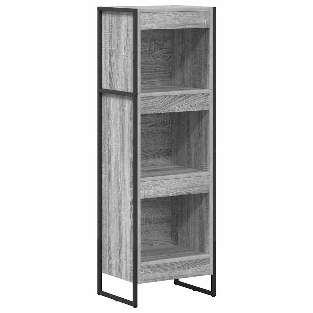 vidaXL Book Cabinet 40 x 30 x 121 cm Engineered Wood Grey Sonoma 2