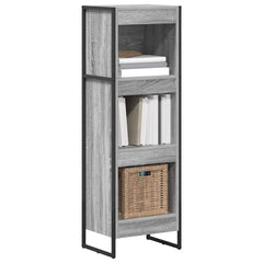 vidaXL Book Cabinet 40 x 30 x 121 cm Engineered Wood Grey Sonoma 3