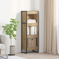 vidaXL Book Cabinet 40 x 30 x 121 cm Engineered Wood Artisian Oak 1