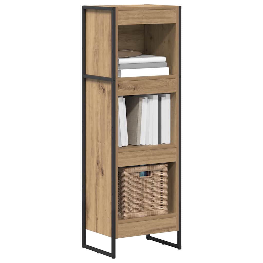 vidaXL Book Cabinet 40 x 30 x 121 cm Engineered Wood Artisian Oak 3