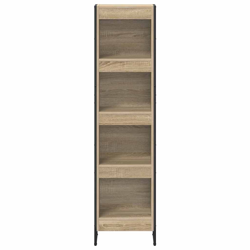 vidaXL Book Cabinet 40 x 30 x 155 cm Engineered Wood Sonoma 5