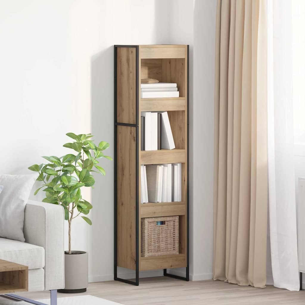 vidaXL Book Cabinet 40 x 30 x 155 cm Engineered Wood Artisian Oak 1