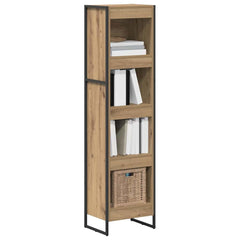 vidaXL Book Cabinet 40 x 30 x 155 cm Engineered Wood Artisian Oak 3