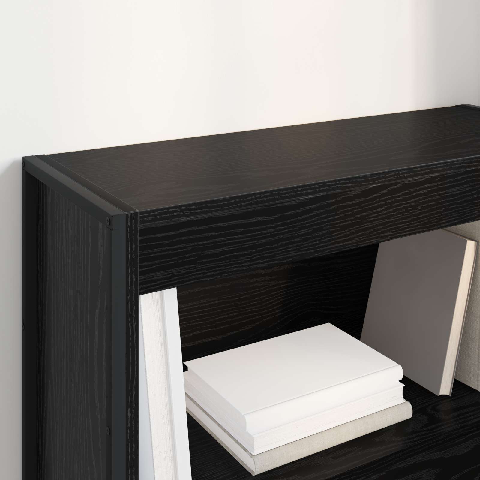 vidaXL Book Cabinet 80 x 30 x 86.5 cm Engineered Wood Black Oak 4