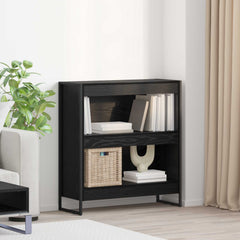 vidaXL Book Cabinet 80 x 30 x 86.5 cm Engineered Wood Black Oak 1