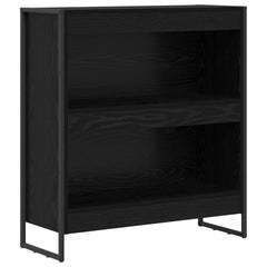 vidaXL Book Cabinet 80 x 30 x 86.5 cm Engineered Wood Black Oak 2