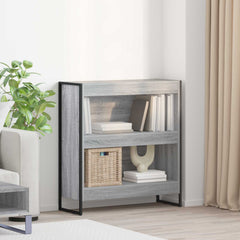 vidaXL Book Cabinet 80 x 30 x 86.5 cm Engineered Wood Grey Sonoma 1