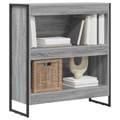 vidaXL Book Cabinet 80 x 30 x 86.5 cm Engineered Wood Grey Sonoma 3
