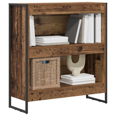vidaXL Book Cabinet 80 x 30 x 86.5 cm Engineered Wood Old Wood 3