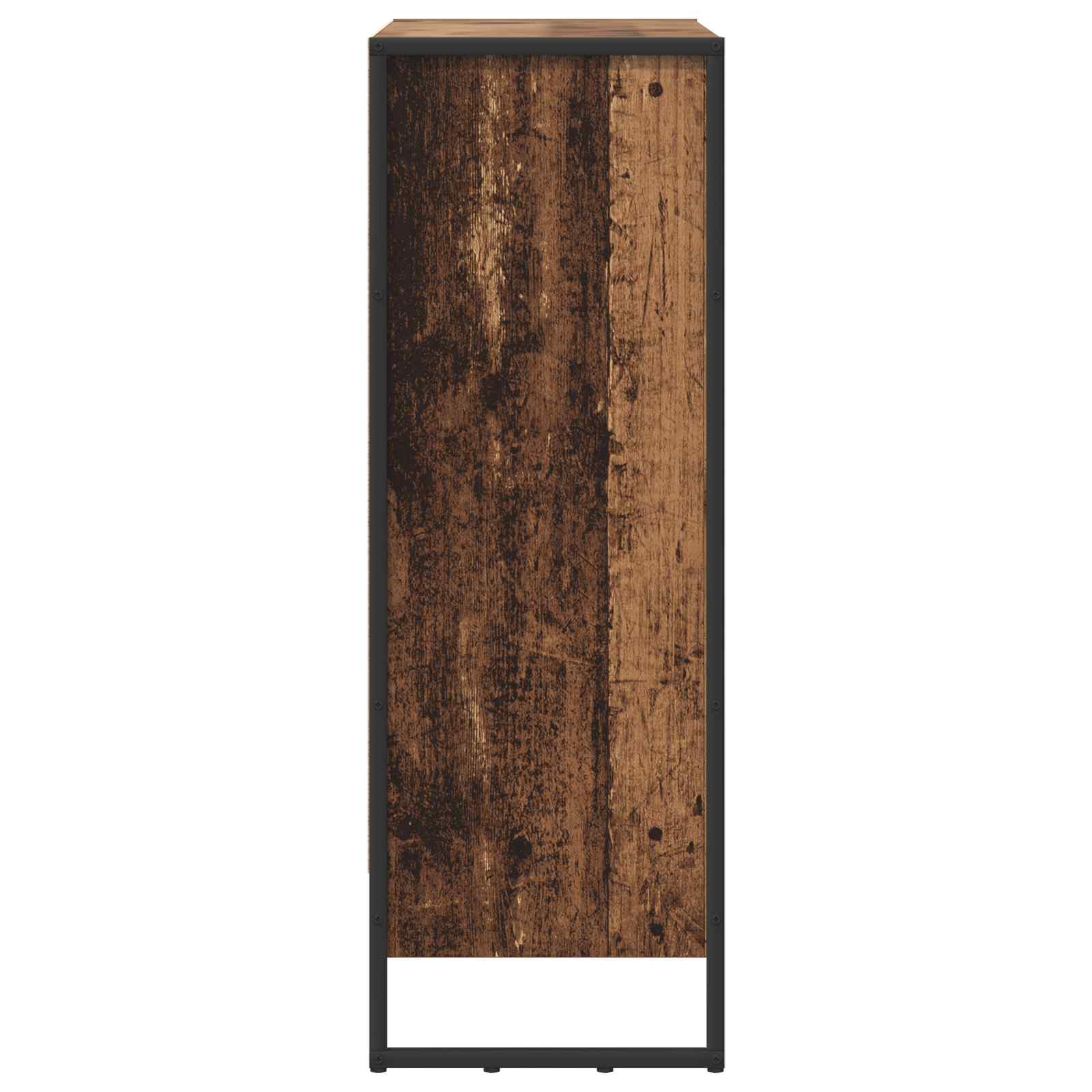 vidaXL Book Cabinet 80 x 30 x 86.5 cm Engineered Wood Old Wood 6