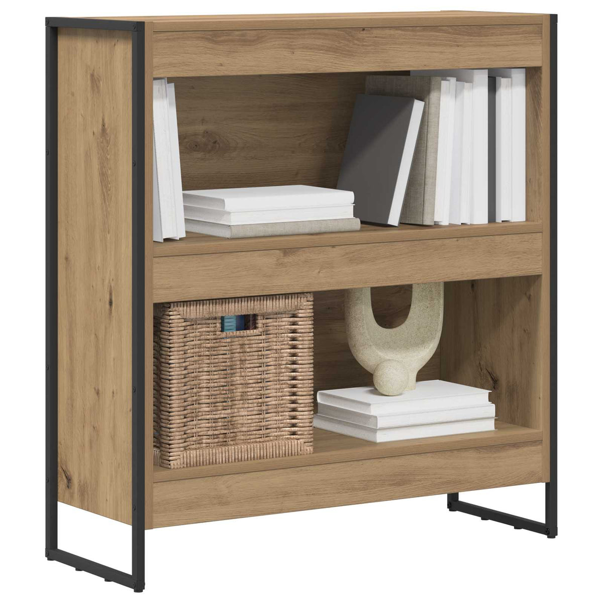 Book Cabinet 80 x 30 x 86.5 cm Engineered Wood Width 80 cm Height 86.5 cm Artisan oak
