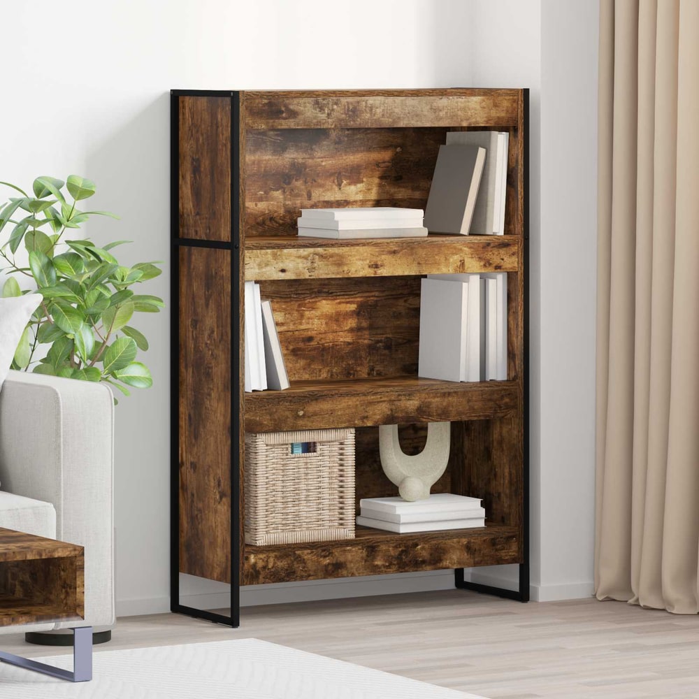 Book Cabinet 80 x 30 x 121 cm Engineered Wood Smoked oak
