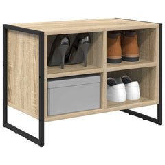 vidaXL Shoe Cabinet 60 x 35 x 44 cm Engineered Wood Sonoma 3