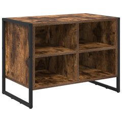vidaXL Shoe Cabinet 60 x 35 x 44 cm Engineered Wood Smoke Oak 2