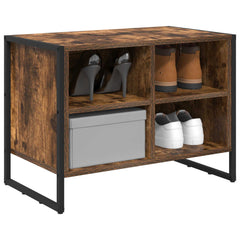 vidaXL Shoe Cabinet 60 x 35 x 44 cm Engineered Wood Smoke Oak 3
