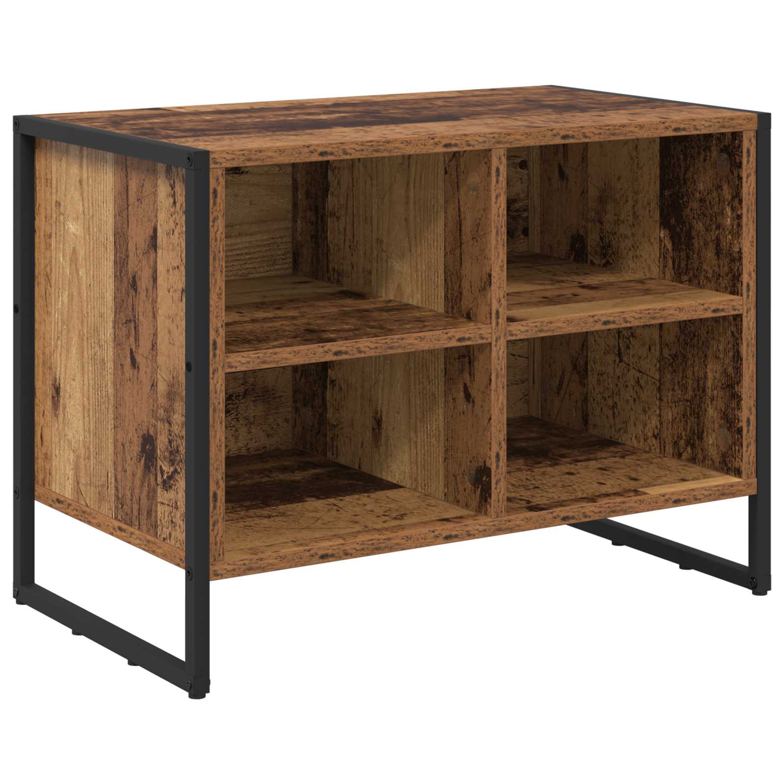 vidaXL Shoe Cabinet 60 x 35 x 44 cm Engineered Wood Old Wood 2
