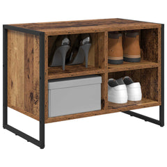 vidaXL Shoe Cabinet 60 x 35 x 44 cm Engineered Wood Old Wood 3