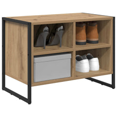 vidaXL Shoe Cabinet 60 x 35 x 44 cm Engineered Wood Artisian Oak 3